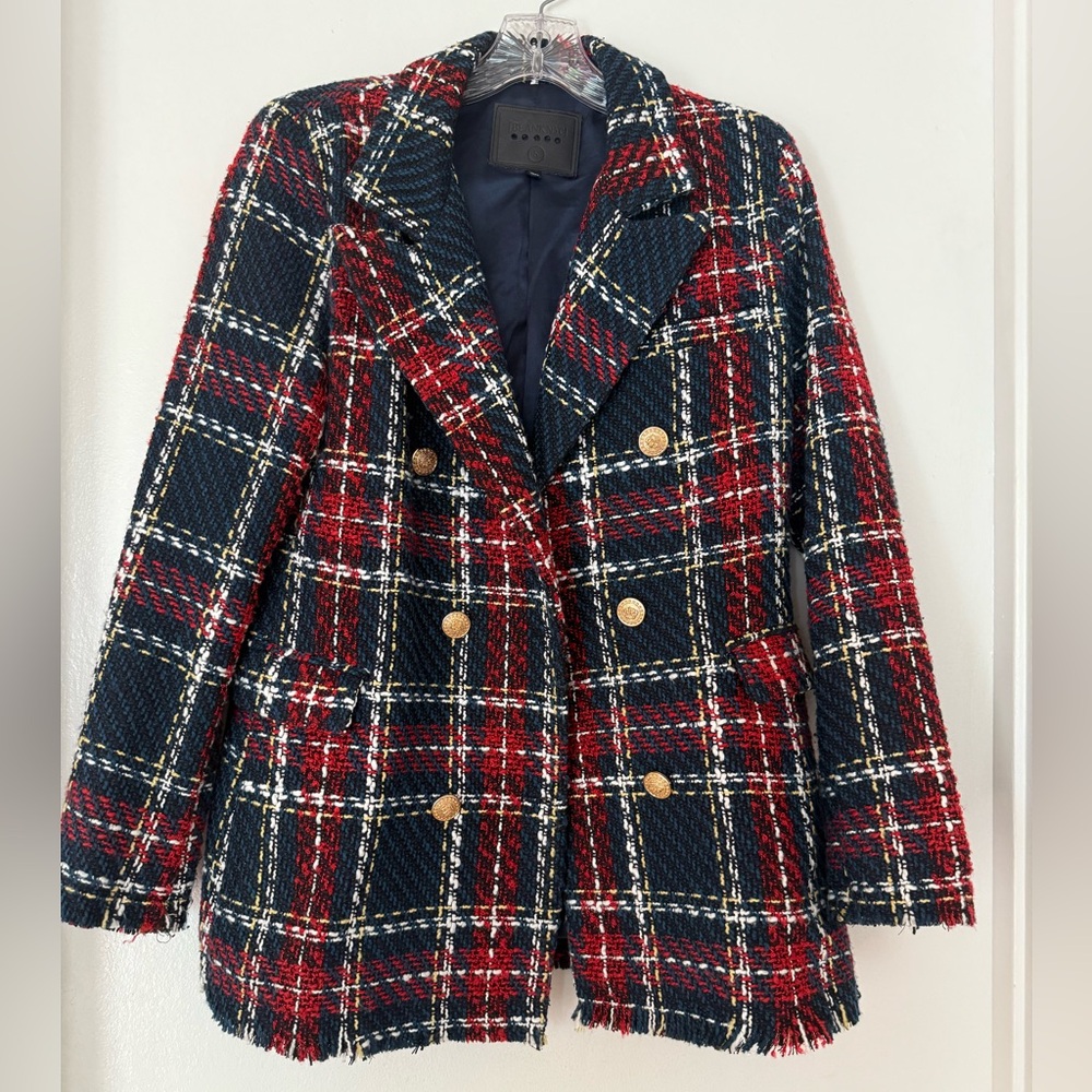 BLANKNYC Plaid Blazer, Size Small